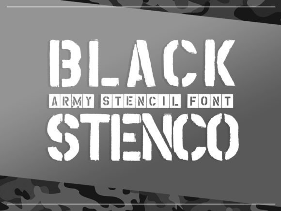 Black Stenco: A Bold Display Font for Business Branding