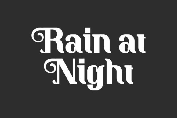 Rain at Night: A Dreamy Display Font for Editorial Design