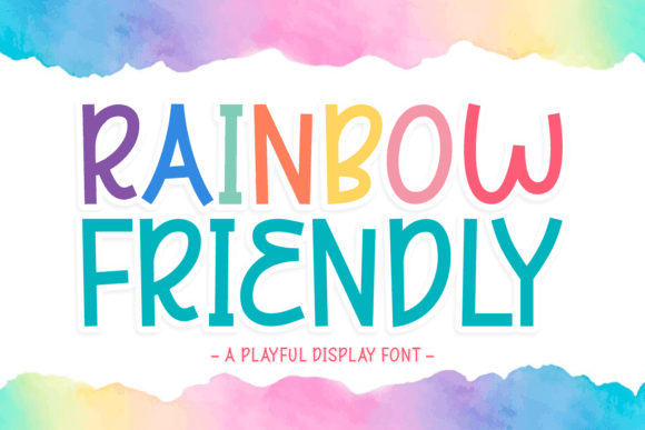 Rainbow Friendly: A Joyful Display Font for Playful Branding