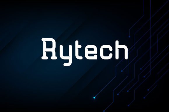 Rytech: A Modern Display Font for Digital Brand Identity