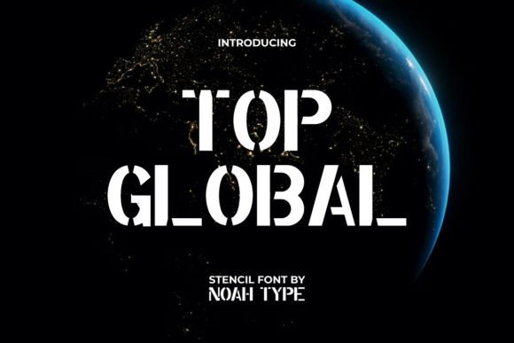 Top Global: A Military-Style Display Font for Editorial Impact