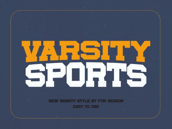 Varsity Sports Font: Your Friendly, Bold Display Typeface for Handmade Goods